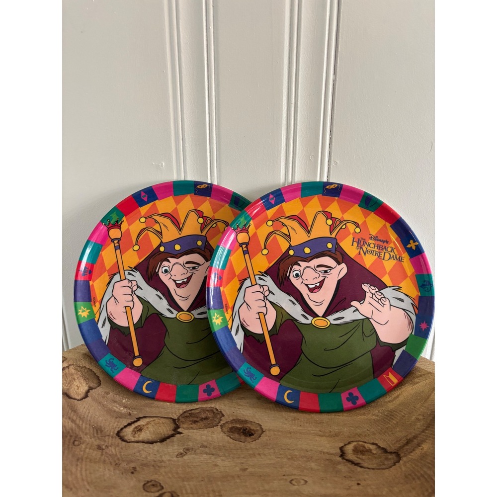 Vintage Disney‎ Hunchback of Notre Dame Quasimodo Zak Designs Plates Set of 2 8"